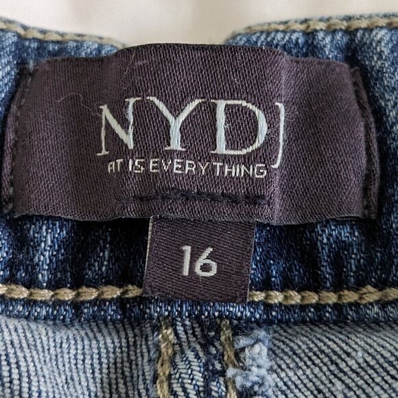 NYDJ Alina Leggings Womens 16 Side Detail Embroidery Denim Ankle Jeans - Picture 4 of 16